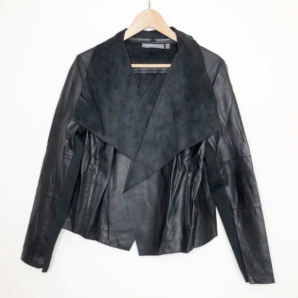 Bagatelle Black, vegan leather open closure jacket - Picture 6 of 11